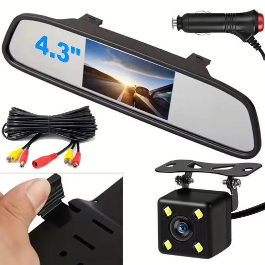 Rear View Camera with 4.3 inch LCD Screen - Car Parking System